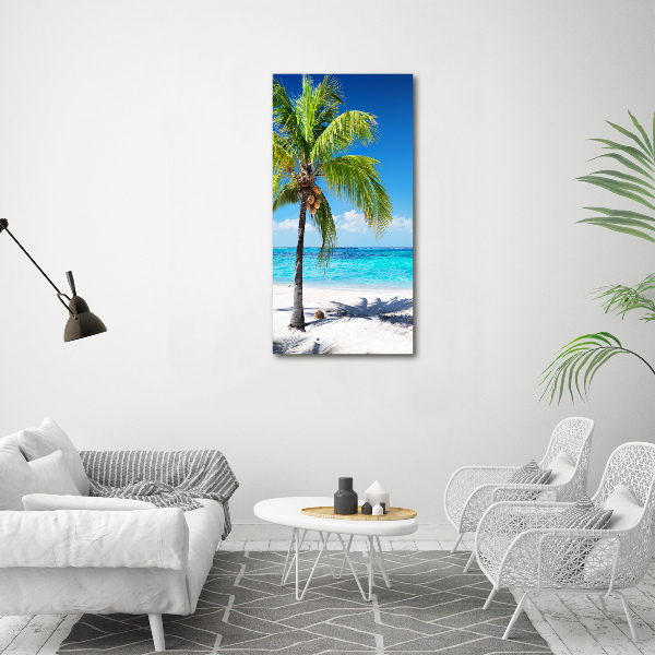 Verticale foto op canvas Tropisch strand