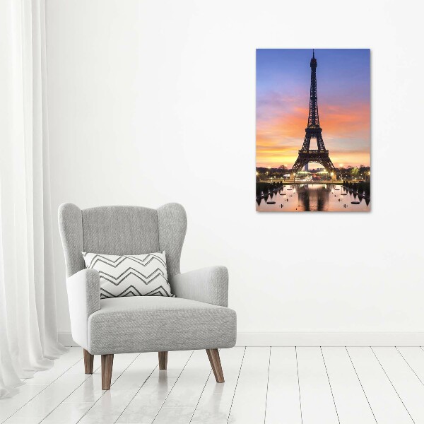 Verticale foto op canvas Eiffeltoren Parijs