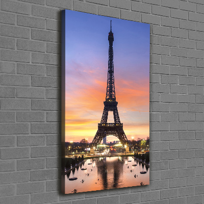 Verticale foto op canvas Eiffeltoren Parijs