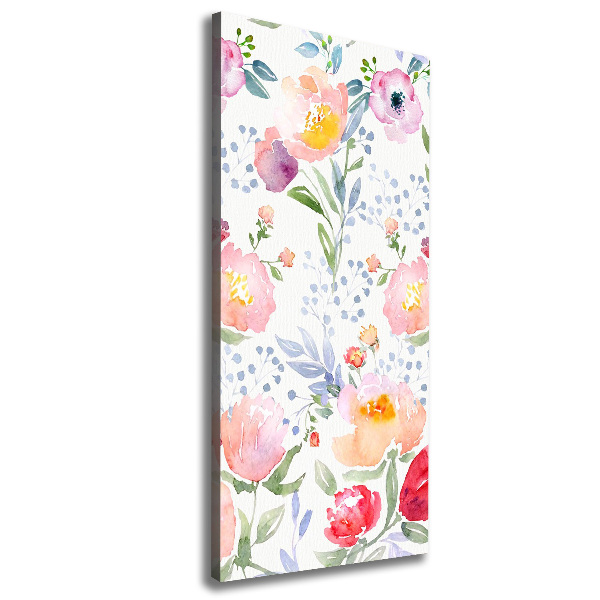 Verticaal canvasschilderij Klaprozen