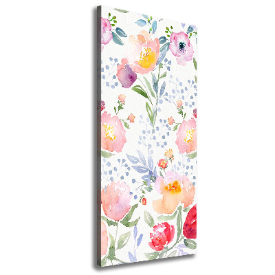 Verticaal canvasschilderij Klaprozen