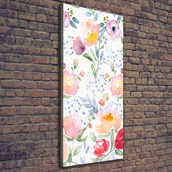 Verticaal canvasschilderij Klaprozen