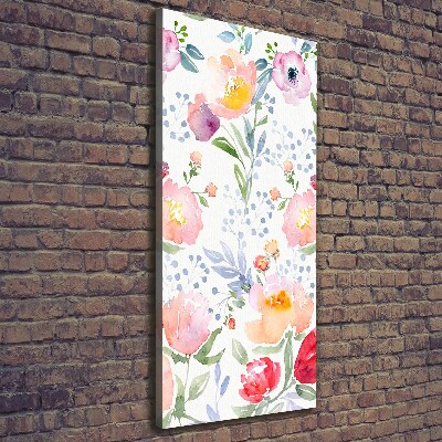 Verticaal canvasschilderij Klaprozen