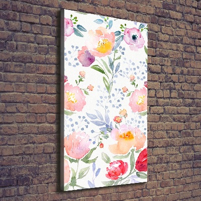 Verticaal canvasschilderij Klaprozen