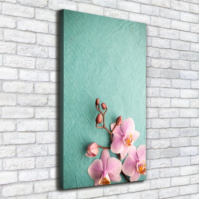 Verticale canvasfoto Roze orchidee