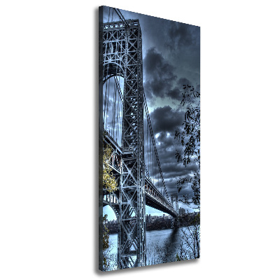 Verticaal canvasschilderij New York Bridge