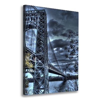 Verticaal canvasschilderij New York Bridge