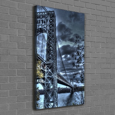 Verticaal canvasschilderij New York Bridge