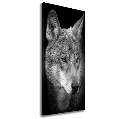 Verticaal canvasschilderij Portret van een wolf