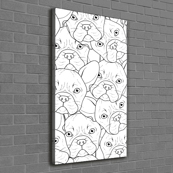 Verticale foto op canvas Franse bulldogs