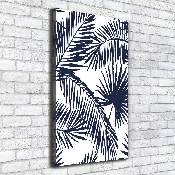 Verticaal schilderij op canvas Palmbladeren