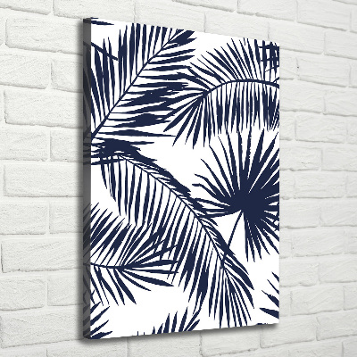 Verticaal schilderij op canvas Palmbladeren