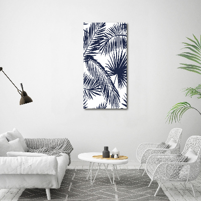 Verticaal schilderij op canvas Palmbladeren