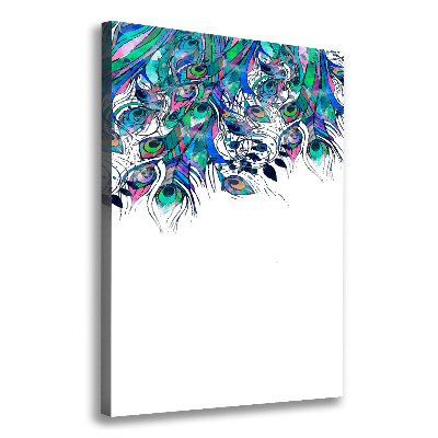 Verticale foto op canvas Pauwenveren