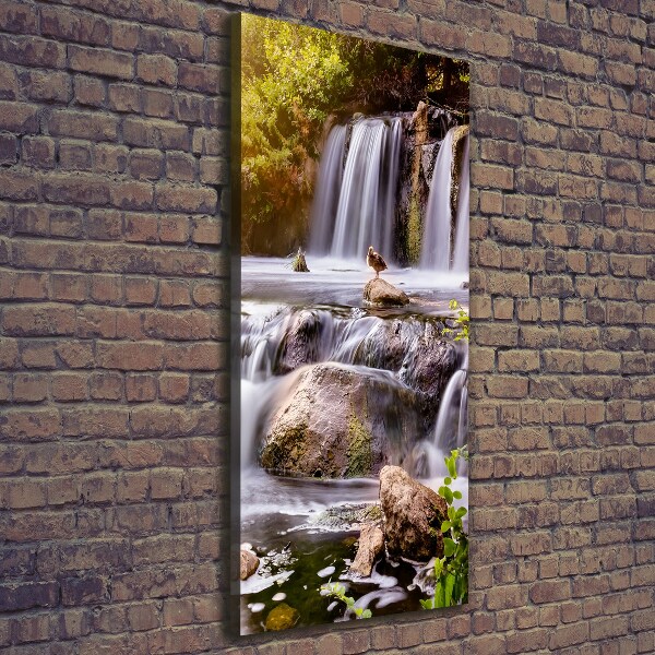 Verticale canvasfoto Waterval