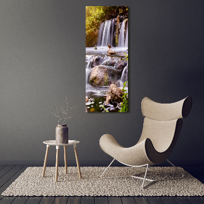 Verticale canvasfoto Waterval