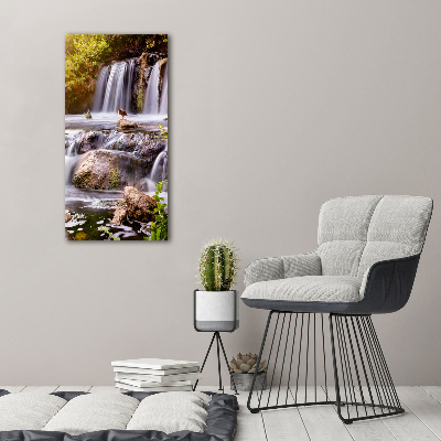Verticale canvasfoto Waterval