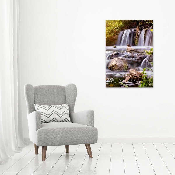 Verticale canvasfoto Waterval