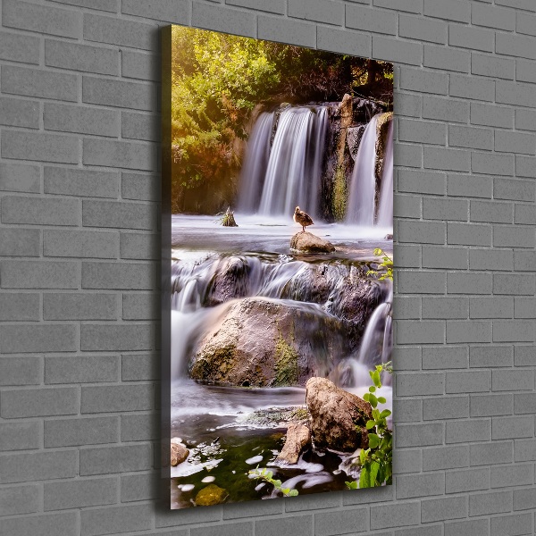 Verticale canvasfoto Waterval