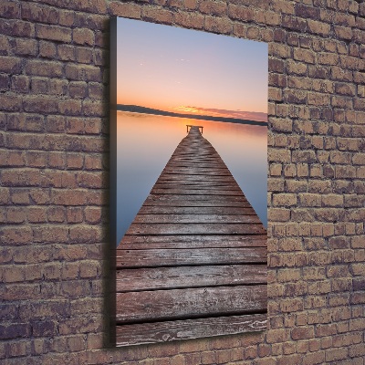 Verticaal schilderij op canvas Houten steiger