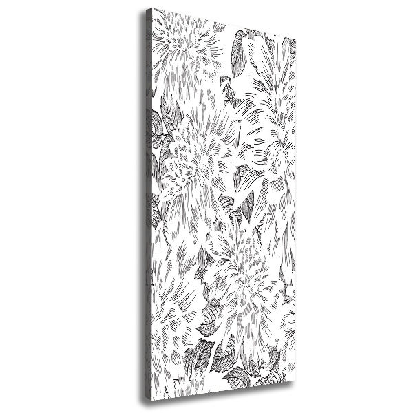 Verticaal canvasschilderij Pioenrozen