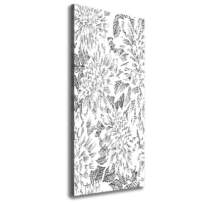 Verticaal canvasschilderij Pioenrozen