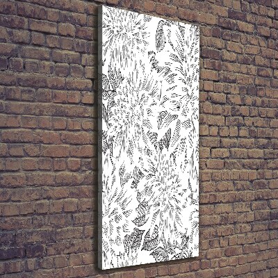 Verticaal canvasschilderij Pioenrozen