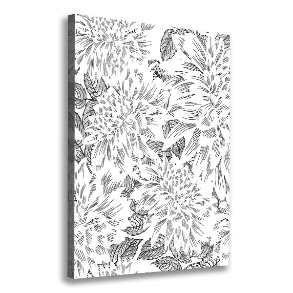 Verticaal canvasschilderij Pioenrozen