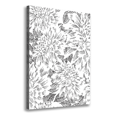 Nowoczesny obraz canvas na ramie pionowy Piwonie