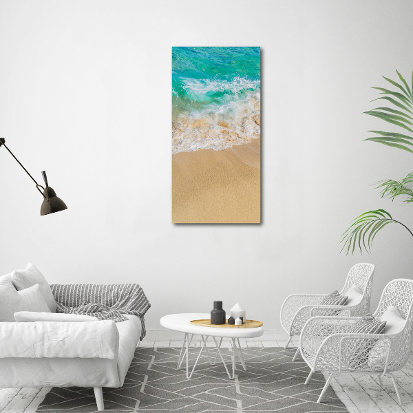 Verticale foto op canvas Strand en zee