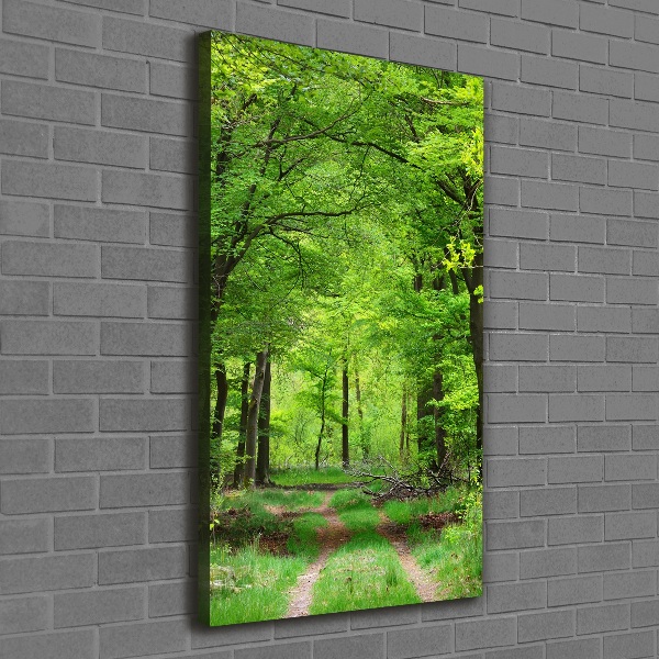 Verticale canvasfoto Groen bos