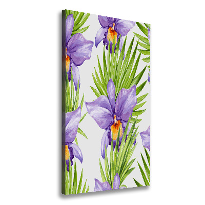 Foto obraz na płótnie pionowy Orchidea i palmy