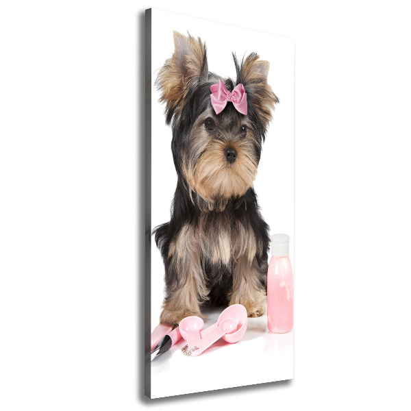 Verticaal canvasschilderij Yorkshire cosmetica