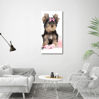 Verticaal canvasschilderij Yorkshire cosmetica