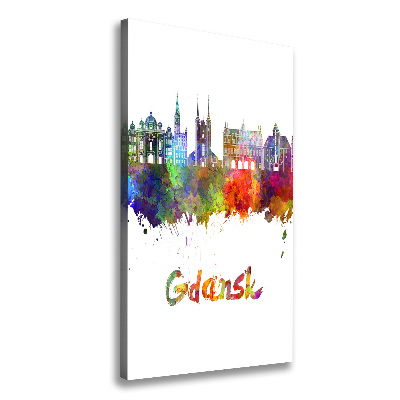 Verticale canvasfoto Kleurrijk Gdańsk