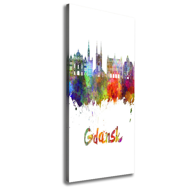 Verticale canvasfoto Kleurrijk Gdańsk