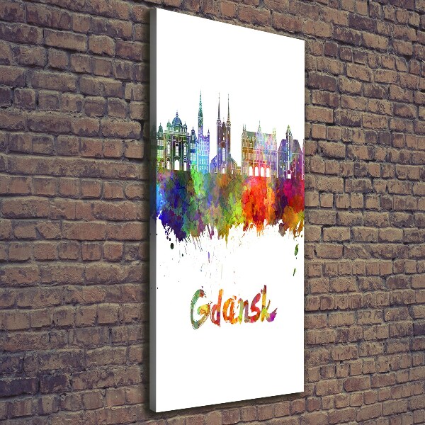 Verticale canvasfoto Kleurrijk Gdańsk