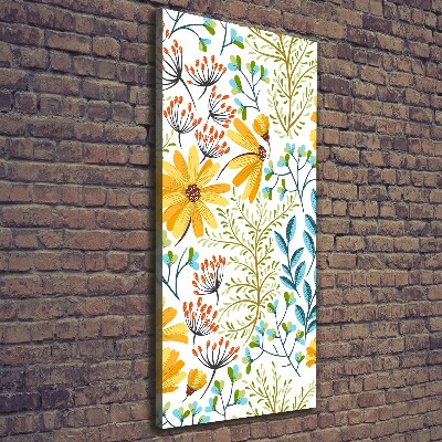 Verticale foto op canvas Wilde bloemen