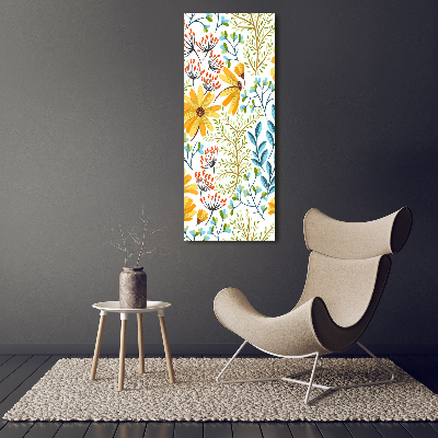 Verticale foto op canvas Wilde bloemen