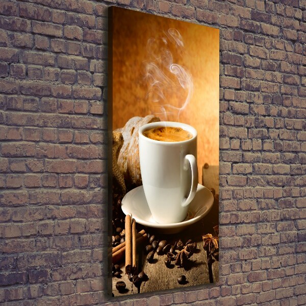 Verticaal canvasschilderij Een kopje koffie