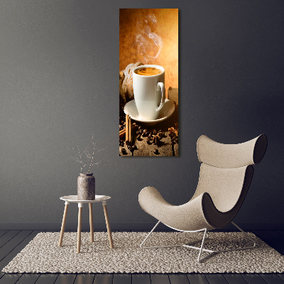 Verticaal canvasschilderij Een kopje koffie