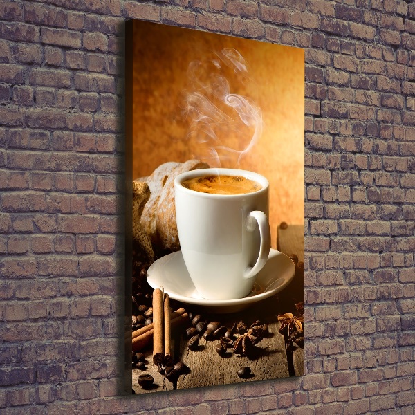 Verticaal canvasschilderij Een kopje koffie
