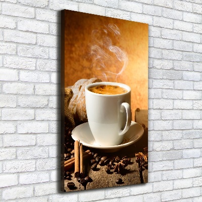 Verticaal canvasschilderij Een kopje koffie