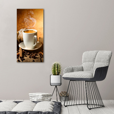 Verticaal canvasschilderij Een kopje koffie