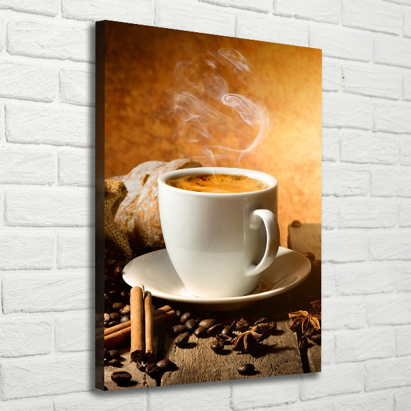 Verticaal canvasschilderij Een kopje koffie