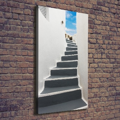 Verticaal canvasschilderij Santorini, Griekenland