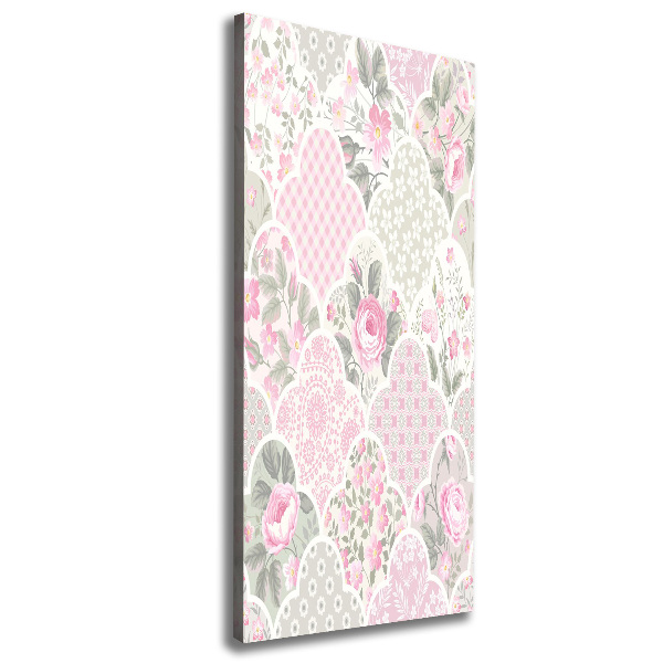 Verticaal canvasschilderij Rozen