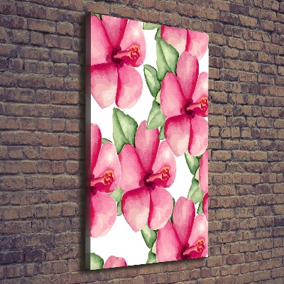 Verticale foto op canvas Tropische bloemen