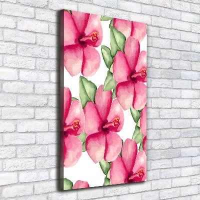 Verticale foto op canvas Tropische bloemen