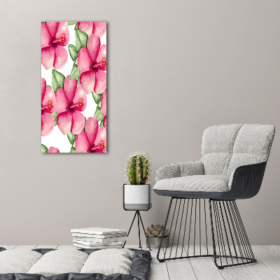 Verticale foto op canvas Tropische bloemen